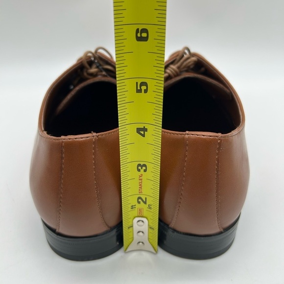 Perry Ellis Men’s Brown Leather Dress Shoes – Size 10 – Classic Lace-Up NWT main image 8